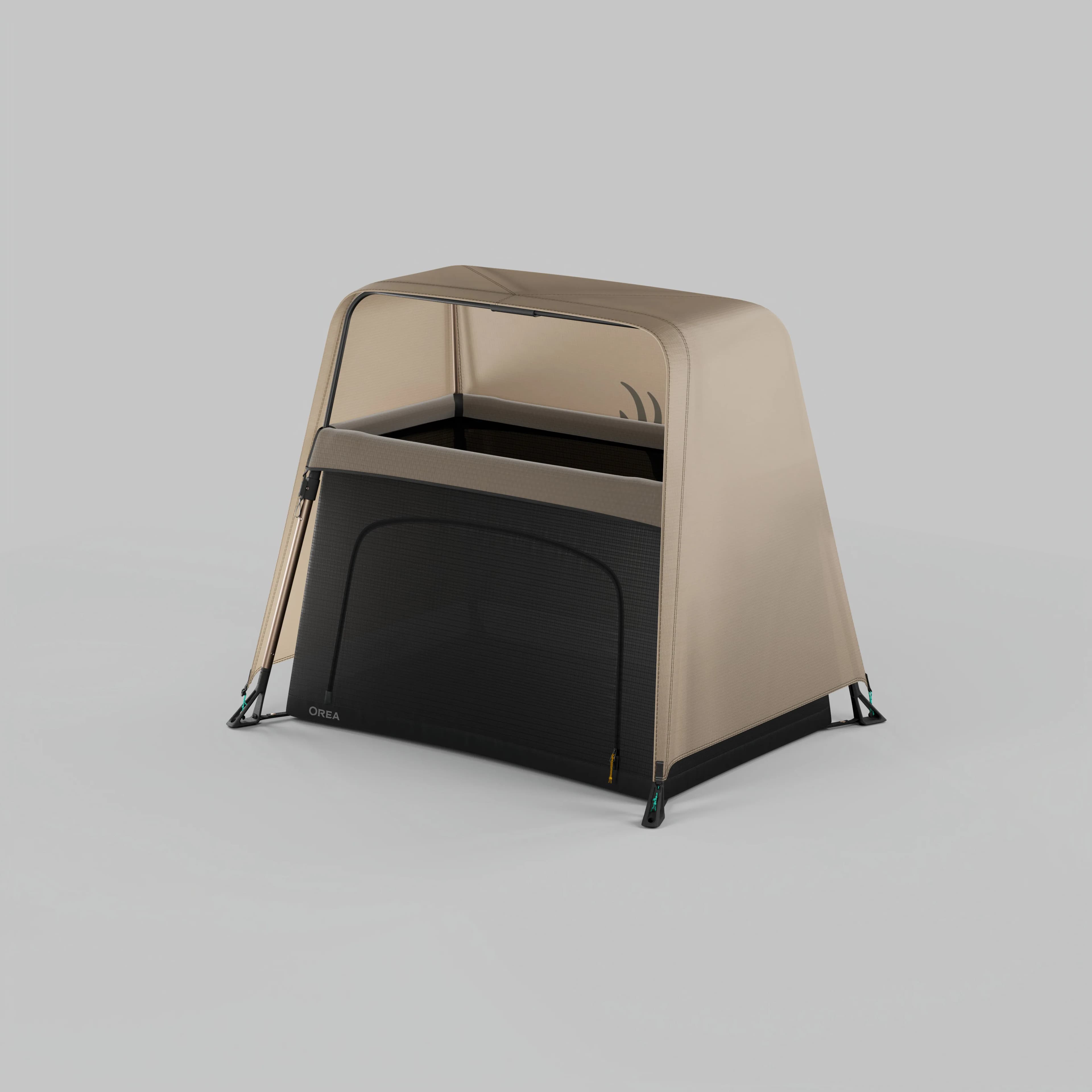 Orea crib basket with sun shade attached